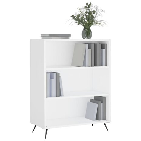 Boekenkast 69,5x32,5x90 cm bewerkt hout wit 8720845866150 3