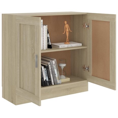 Boekenkast 82,5x30,5x80 cm bewerkt hout sonoma eikenkleurig 8720286133903 4