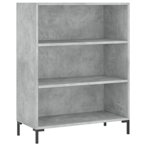 Boekenkast 69,5x32,5x90 cm bewerkt hout betongrijs 8720845866518 2