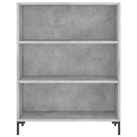 Boekenkast 69,5x32,5x90 cm bewerkt hout betongrijs 8720845866518 4