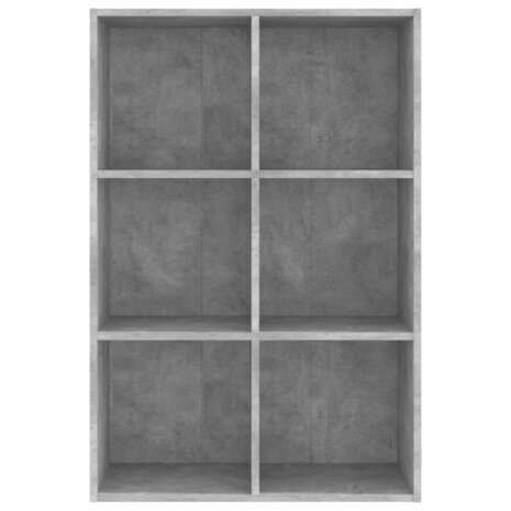 Boekenkast/dressoir 66x30x98 cm bewerkt hout betongrijs 8719883675077 6