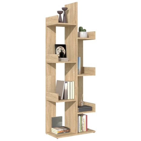 Boekenkast 48x25,5x140 cm spaanplaat sonoma eikenkleurig 8720286645925 3