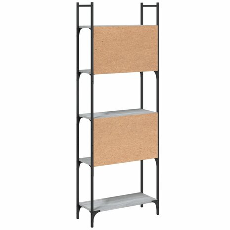 Boekenkast 5-laags 60,5x24x166,5 cm bewerkt hout grijs sonoma 8721012339170 7