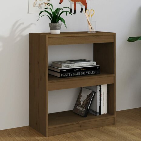 Boekenkast/kamerscherm 60x30x71,5 cm grenenhout honingbruin 8720286608616 3