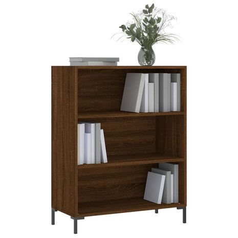 Boekenkast 69,5x32,5x90 cm bewerkt hout bruin eikenkleur 8720845866549 3