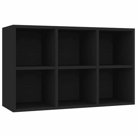 Boekenkast/dressoir 66x30x98 cm bewerkt hout zwart 8719883675046 9