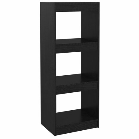 Boekenkast/kamerscherm 40x30x103,5 cm massief grenenhout zwart 8720286608425 2