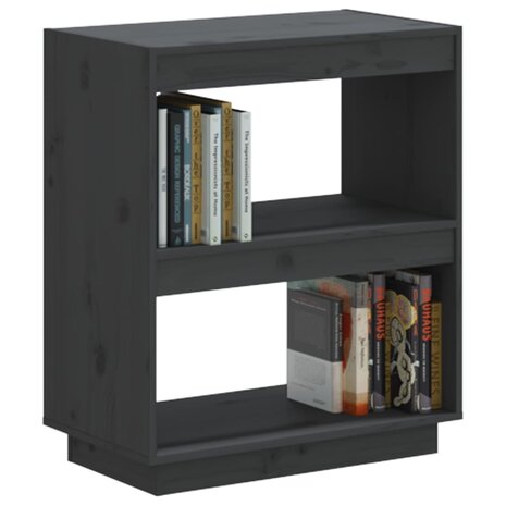 Boekenkast 60x35x71 cm massief grenenhout grijs 8720286815922 4