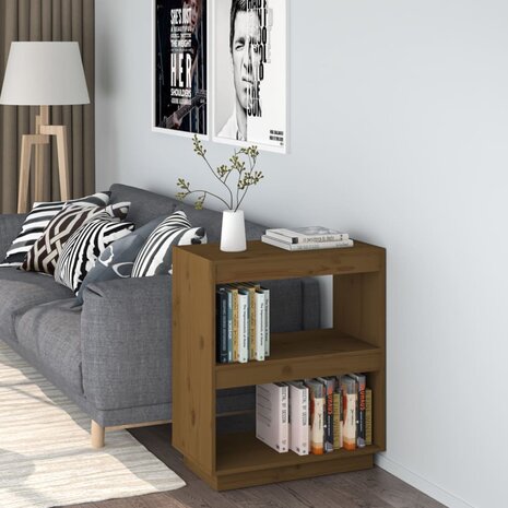 Boekenkast 60x35x71 cm massief grenenhout honingbruin 8720286815939 1