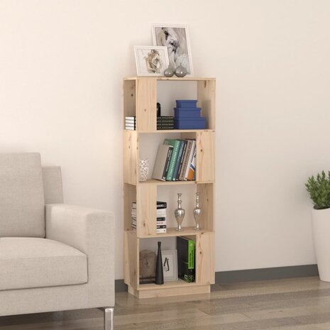 Boekenkast/kamerscherm 51x25x132 cm massief grenenhout 8720286905821 3