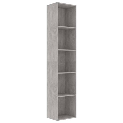 Boekenkast 40x30x189 cm bewerkt hout betongrijs 8719883869513 2