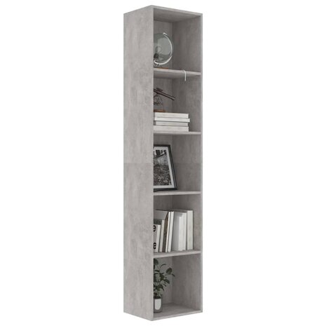 Boekenkast 40x30x189 cm bewerkt hout betongrijs 8719883869513 3