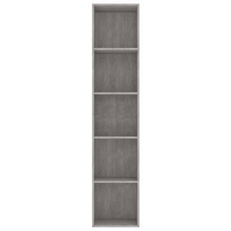 Boekenkast 40x30x189 cm bewerkt hout betongrijs 8719883869513 4