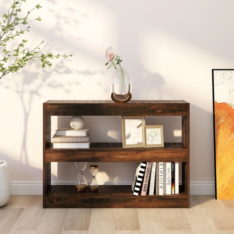 Boekenkast/kamerscherm 100x30x72 cm gerookt eikenkleurig 8720286844601 6