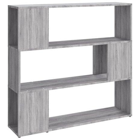 Boekenkast/kamerscherm 100x24x94 cm grijs sonoma eikenkleurig 8720845735708 2