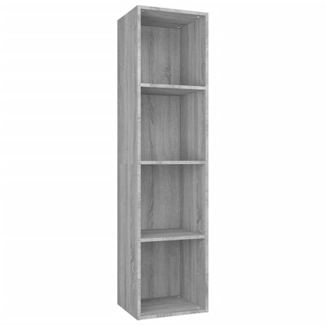 Boekenkast / tv-meubel 36x30x143 cm grijs sonoma eikenkleurig 8720286975091 2