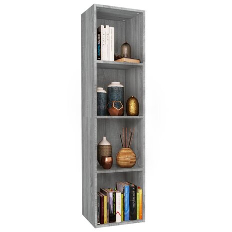 Boekenkast / tv-meubel 36x30x143 cm grijs sonoma eikenkleurig 8720286975091 9