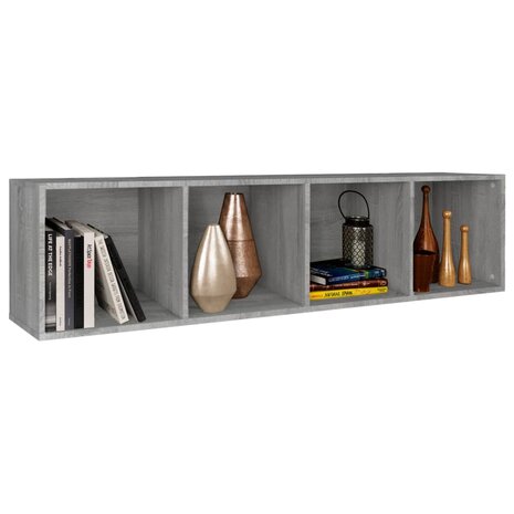 Boekenkast / tv-meubel 36x30x143 cm grijs sonoma eikenkleurig 8720286975091 10