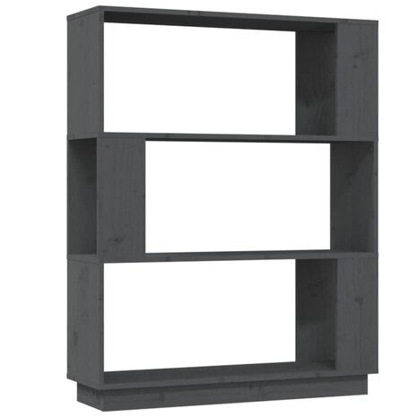 Boekenkast/kamerscherm 80x25x101 cm massief grenenhout grijs 8720286905999 2