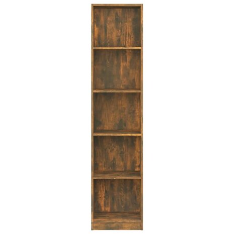 Boekenkast 40x24x175 cm bewerkt hout gerookt eikenkleurig 8720845673772 3