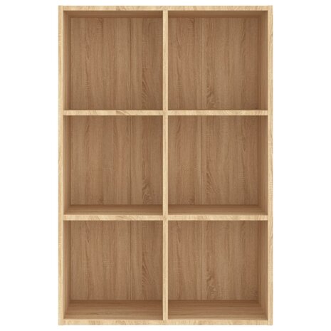 Boekenkast/dressoir 66x30x98 cm bewerkt hout sonoma eikenkleur 8719883675060 6