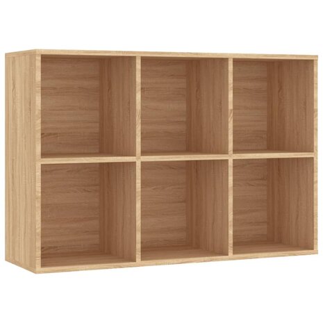 Boekenkast/dressoir 66x30x98 cm bewerkt hout sonoma eikenkleur 8719883675060 9