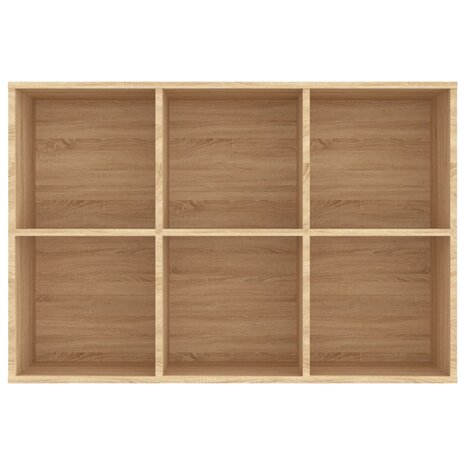 Boekenkast/dressoir 66x30x98 cm bewerkt hout sonoma eikenkleur 8719883675060 10