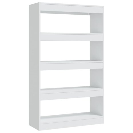 Boekenkast/kamerscherm 80x30x135 cm spaanplaat wit 8720286843512 2