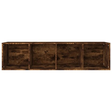 Boekenkast / tv-meubel 36x30x143 cm bewerkt hout gerookt eiken 8720286975084 9