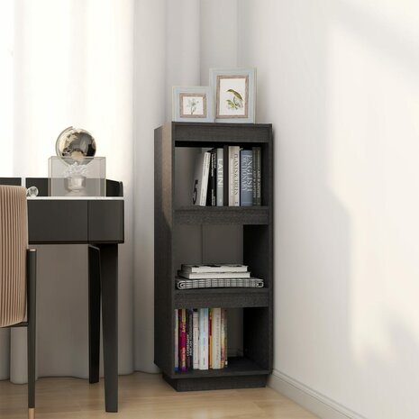 Boekenkast/kamerscherm 40x35x103 cm massief grenenhout grijs 8720286815779 3