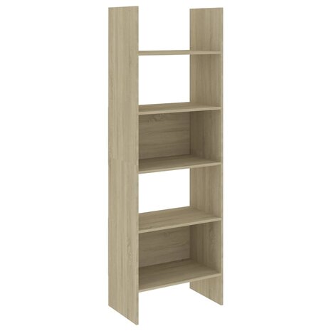 Boekenkast 60x35x180 cm bewerkt hout sonoma eikenkleurig 8720286352656 2