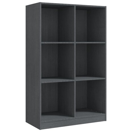 Boekenkast 70x33x110 cm massief grenenhout grijs 8720286772850 2