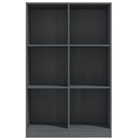 Boekenkast 70x33x110 cm massief grenenhout grijs 8720286772850 5