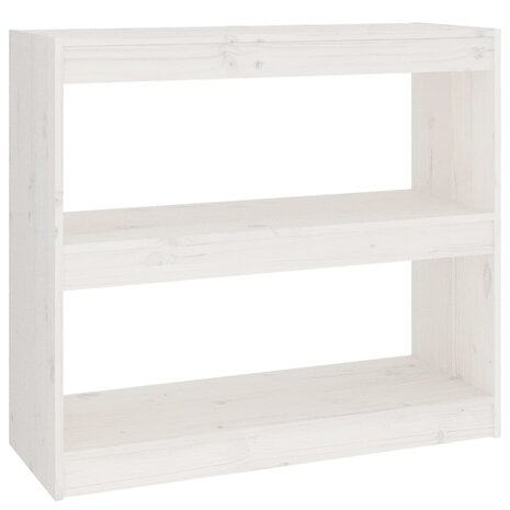 Boekenkast/kamerscherm 80x30x71,5 cm massief grenenhout wit 8720286608845 2