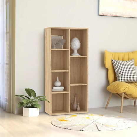 Boekenkast 50x25x106 cm bewerkt hout sonoma eikenkleurig 8719883869681 1