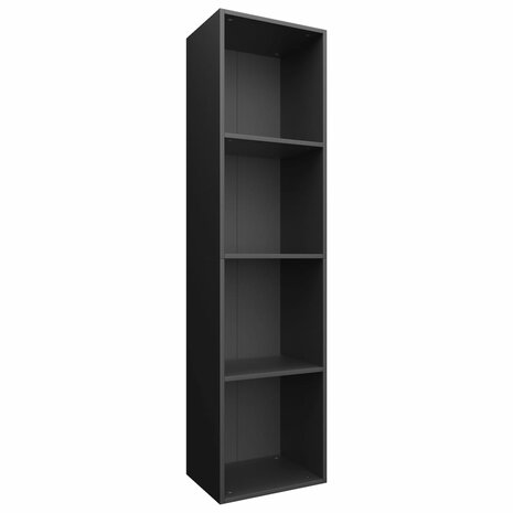 Boekenkast/tv-meubel 36x30x143 cm bewerkt hout zwart 8719883673066 2