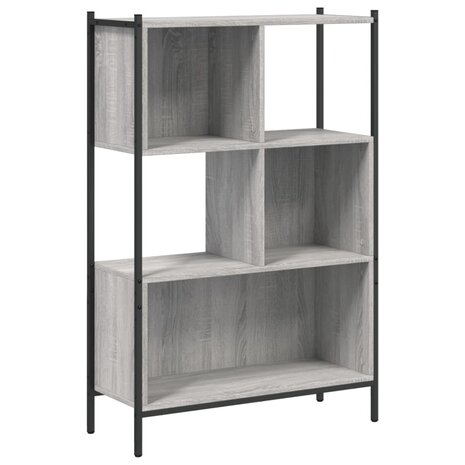 Boekenkast 72x28x109 cm bewerkt hout grijs sonoma eikenkleurig 8721012339378 2