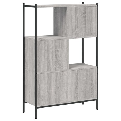 Boekenkast 72x28x109 cm bewerkt hout grijs sonoma eikenkleurig 8721012339378 7