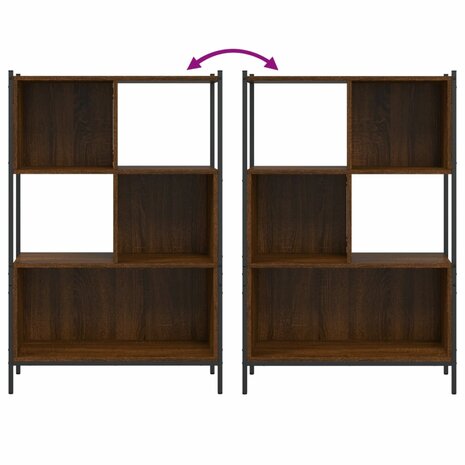 Boekenkast 72x28x109 cm bewerkt hout bruineikenkleurig 8721012339385 8