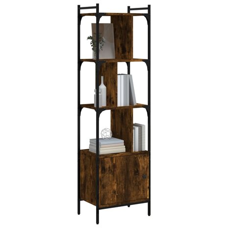 Boekenkast met deur 44,5x30x154,5 cm hout gerookt eikenkleurig 8720845915636 3