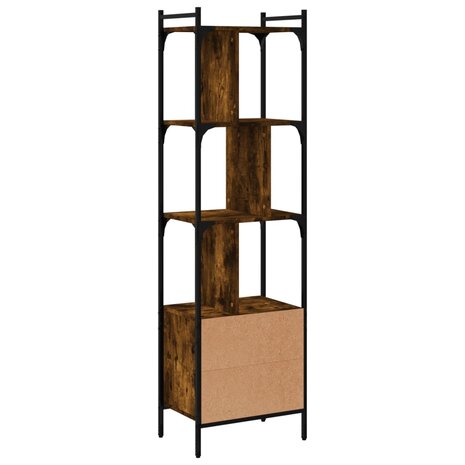 Boekenkast met deur 44,5x30x154,5 cm hout gerookt eikenkleurig 8720845915636 6