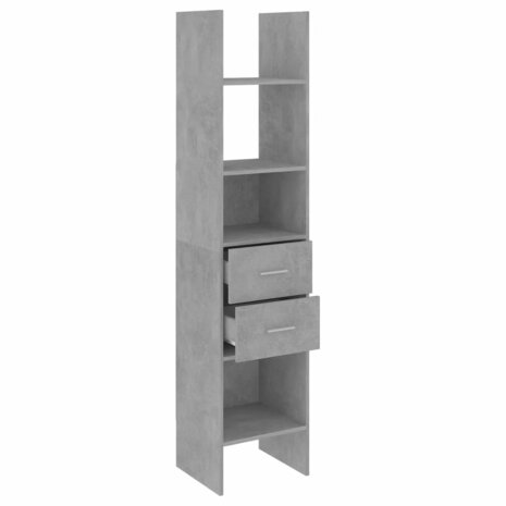 Boekenkast 40x35x180 cm bewerkt hout betongrijs 8720286352755 3