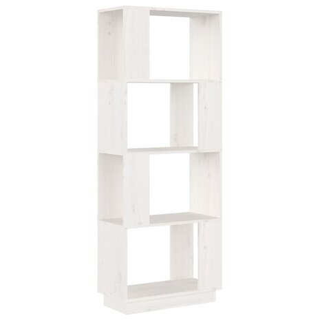 Boekenkast/kamerscherm 51x25x132 cm massief grenenhout wit 8720286905838 2