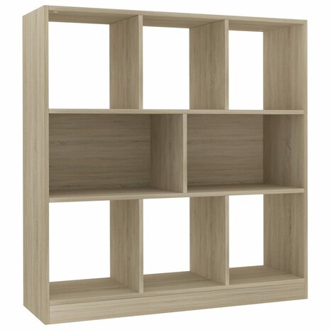 Boekenkast 97,5x29,5x100 cm bewerkt hout sonoma eikenkleurig 8719883673356 2