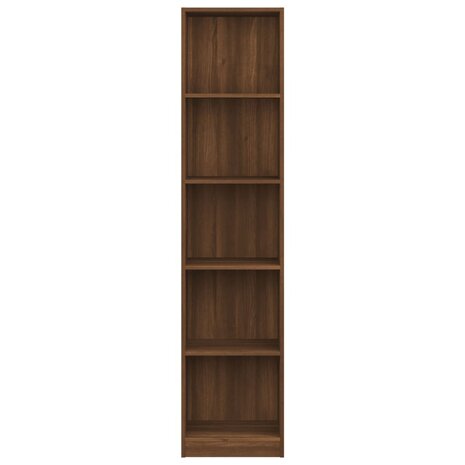 Boekenkast 40x24x175 cm bewerkt hout bruin eikenkleur 8720845673796 3