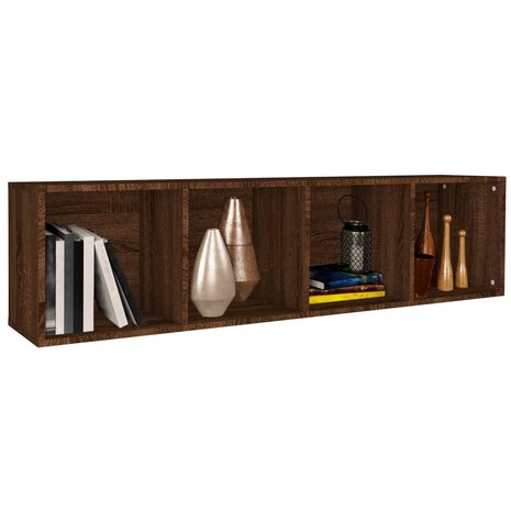 Boekenkast / tv-meubel 36x30x143 cm bruin eikenkleur 8720286975107 5