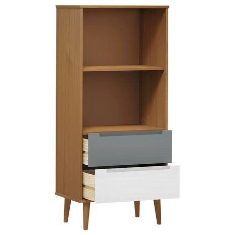 Boekenkast MOLDE 60x35x133,5 cm massief grenenhout bruin 8720845542245 5