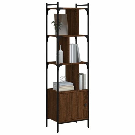 Boekenkast met deur 44,5x30x154,5 cm hout bruin eikenkleur 8720845915650 3