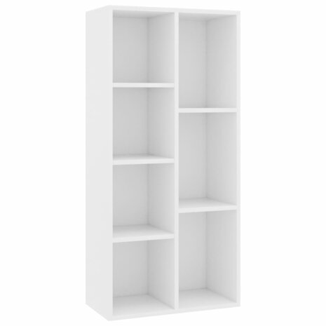 Boekenkast 50x25x106 cm bewerkt hout wit 8719883869650 2