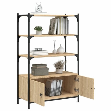 Boekenkast 3-laags 70x30x109,5 cm bewerkt hout sonoma eiken 8721012340459 4